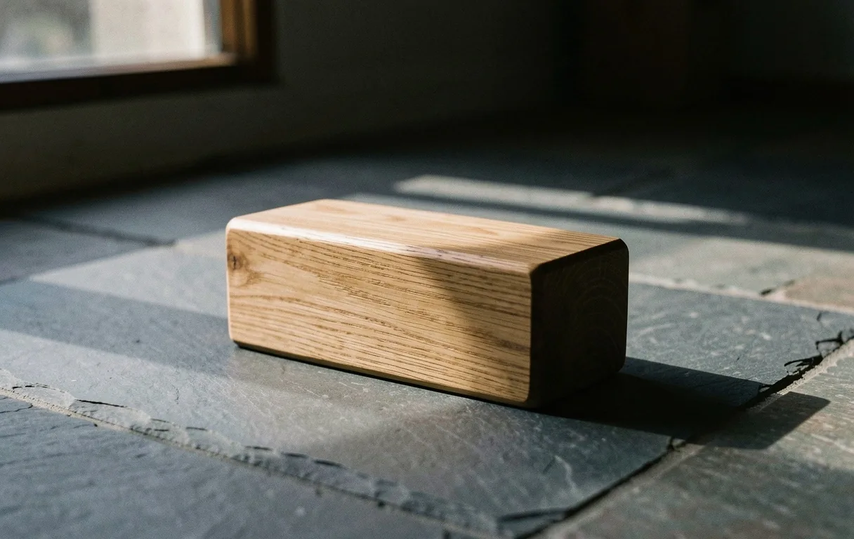 Wooden yoga block specimen
